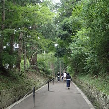 歩きやすいが、ずっと続く坂道