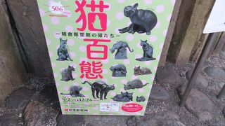 「猫百態・朝倉彫塑館の猫たち」という企画展をやっていました。
