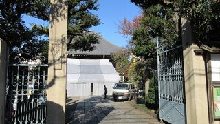 緑豊かな広い境内と、立派な本堂。