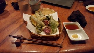 島野菜のてんぷらが絶品！