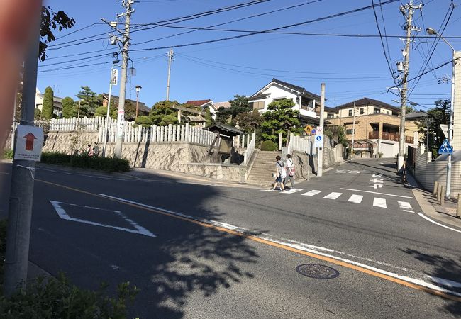 信長巡り:成海神社、鳴海城址の石碑