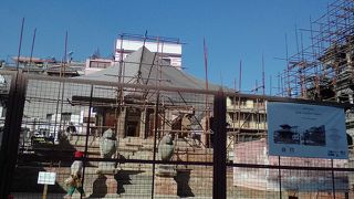 1階部分を修復中