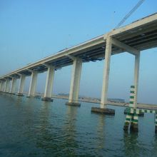 1時間でマカオの橋をくぐって到着です