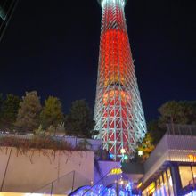 ライトアップされた東京スカイツリー