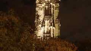 夜はライトアップされていました。