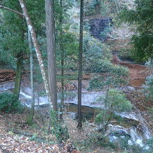 この奥の辺りが本当の「濃溝の滝」