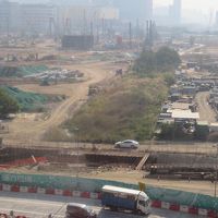 窓からみた啓徳空港の跡地