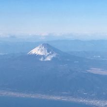 機内から、見事な富士山！