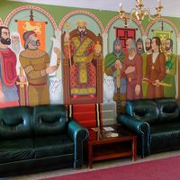 こんな可愛いロビーでテラス・カフェを利用したい旨を告げて…、