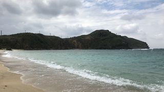 久部良漁港にあるビーチ