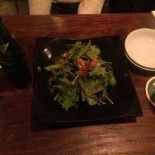 グリーンサラダが美味しかった。