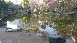 ドイツ風庭園様式の池