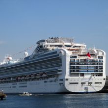 船が停泊していました。