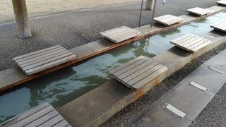 足湯とパノラマビュー