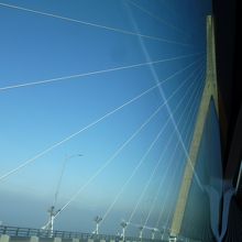 橋脚が有るこの辺りが一番海面より高い場所