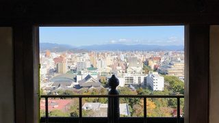 天守閣最上階からの景色はとても良いです
