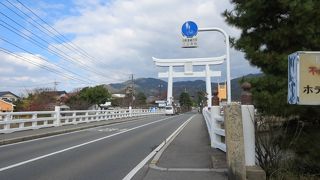 ここから大鳥居が見えます