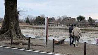 嵐山を流れる川