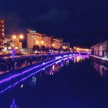 小樽運河の夜景