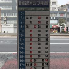 大波止バス停の時刻表