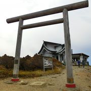 刈田山山頂にある神社(奥宮）