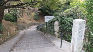 急坂で石段が続きます。