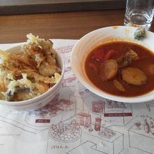 天丼とスープカレー