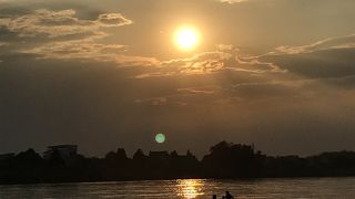 メコン川の夕日