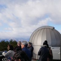 屋上の天体ドーム、夜は肉眼で天の川が見えました。