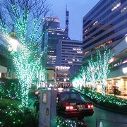 JR有楽町駅中央口前の通りで開催されているイルミネーションイベント