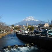 富士宮市内を流れる小さな川でした。