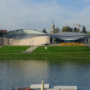 ヴィスワ川沿いの景観が素晴らしい立地の博物館