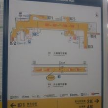 駅構内案内図の様子