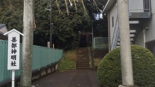 参道が二つに分かれています。