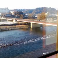 部屋は球磨川沿いでした