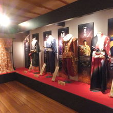 ＮＨＫの大河ドラマで使われた衣装が展示されていました。