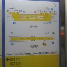 駅構内案内図の様子