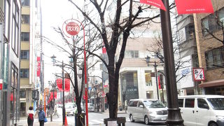 特徴ある街灯が並んでいます