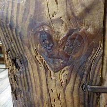 これがハートの木目です