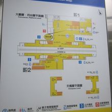駅構内案内図の様子