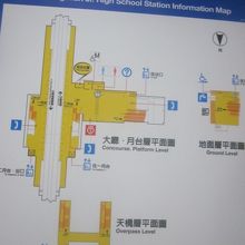 駅構内案内図の様子