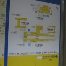 駅構内案内図の様子