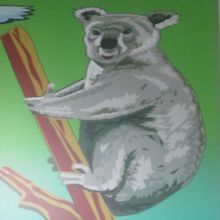 おじさん顔（？）のコアラさん、ちょっと怖い…(-_-;)