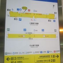駅構内案内図の様子