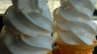 桜葉ソフトクリームが美味しい