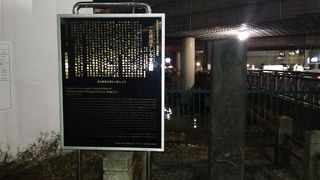 往来の多いところに設置された迷子用の掲示板です