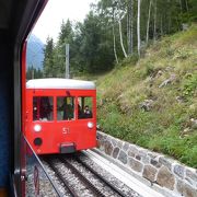 氷河観光目的で100年ほど前に建設された登山鉄道
