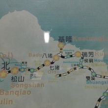 その周辺の路線図(簡易版)。