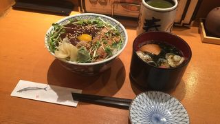 づけ鮪穴子丼！