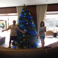 クリスマスの滞在では、フロントロビーにツリーが飾られていた。